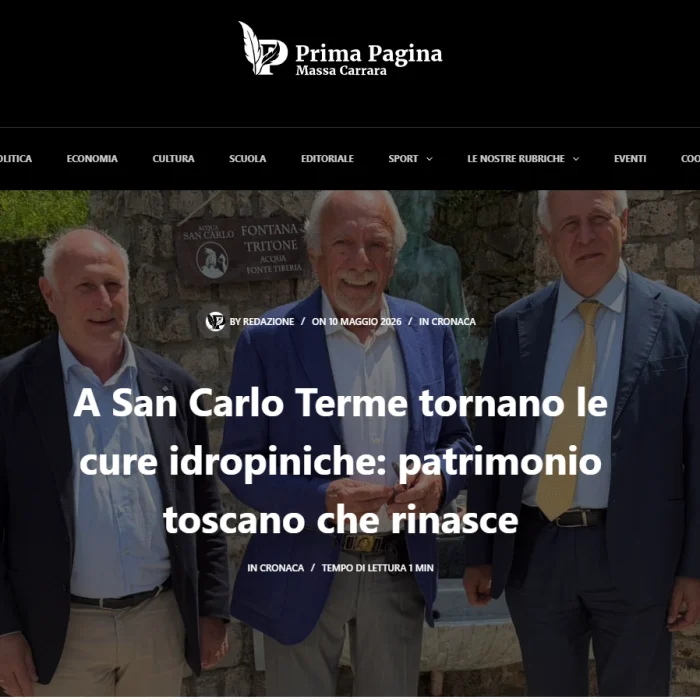 2026-05-10-prima-pagina-san-carlo-tornano-cure-idropiniche