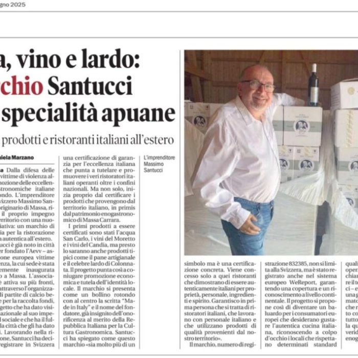 Il marchio Santucci per le specialità apuane